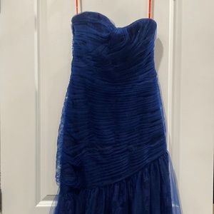 Monique Lhuillier blue dress size 6